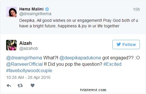 Hema Malini congrats Deepika for her engagement |Silly mistake by Hema Malini