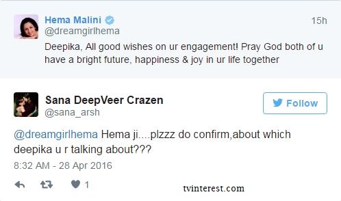 Hema Malini congrats Deepika for her engagement |Silly mistake by Hema Malini