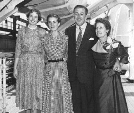 Walt-Disney-with-his-wife-and-children