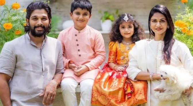 Allu-Arjun-With-Wife-And-Children