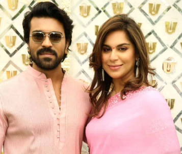 Ram-Charan-With-his-wife-Upasana